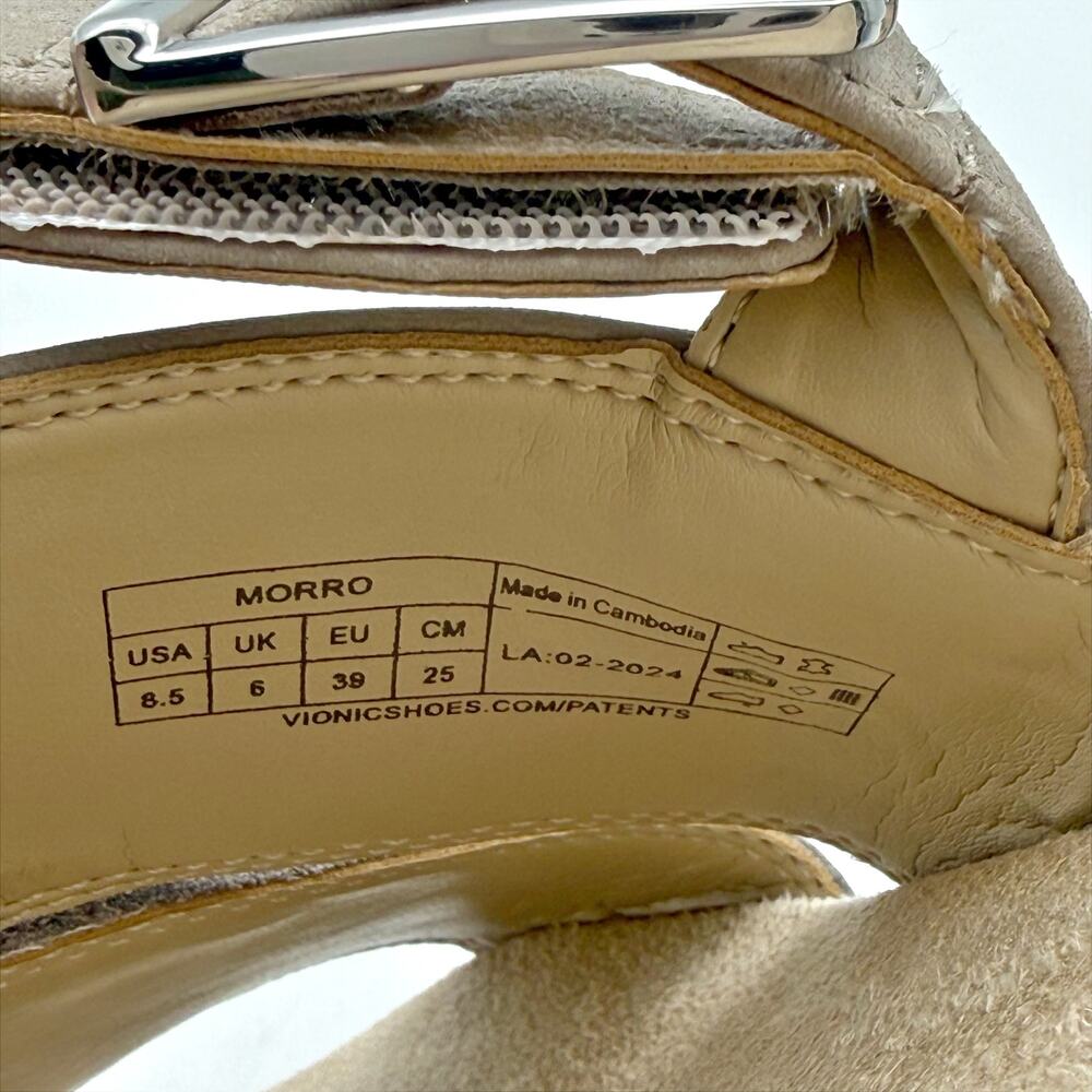 Vionic Womens Morro Slingback Sandals US 8.5 EU 39 Taupe Leather NIB - Picture 12 of 12